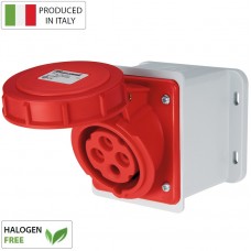 Βιομηχανική Πρίζα Θηλυκή 16A 4P 400V Κόκκινο IP67 EC690531D